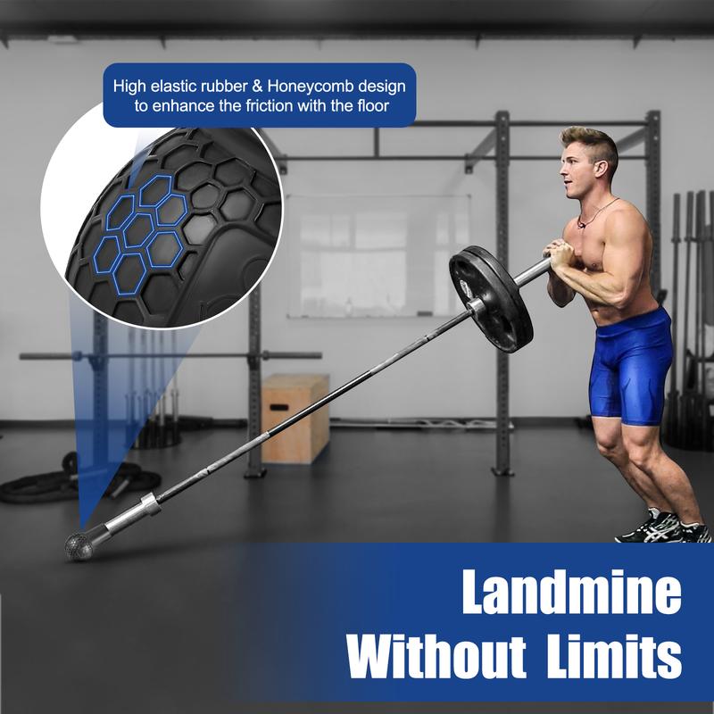 Fitness Olympisches Barbell Attachments ,Landmine Attachment for T Bar Rows, Turn Any Surface into a Barbell Landmine Exercise - Press, Row, Spin, S