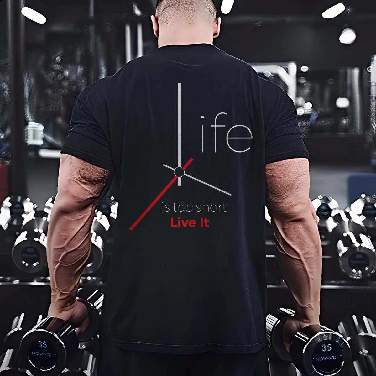 Life Is Too Short Live It Printed Men's T-shirt