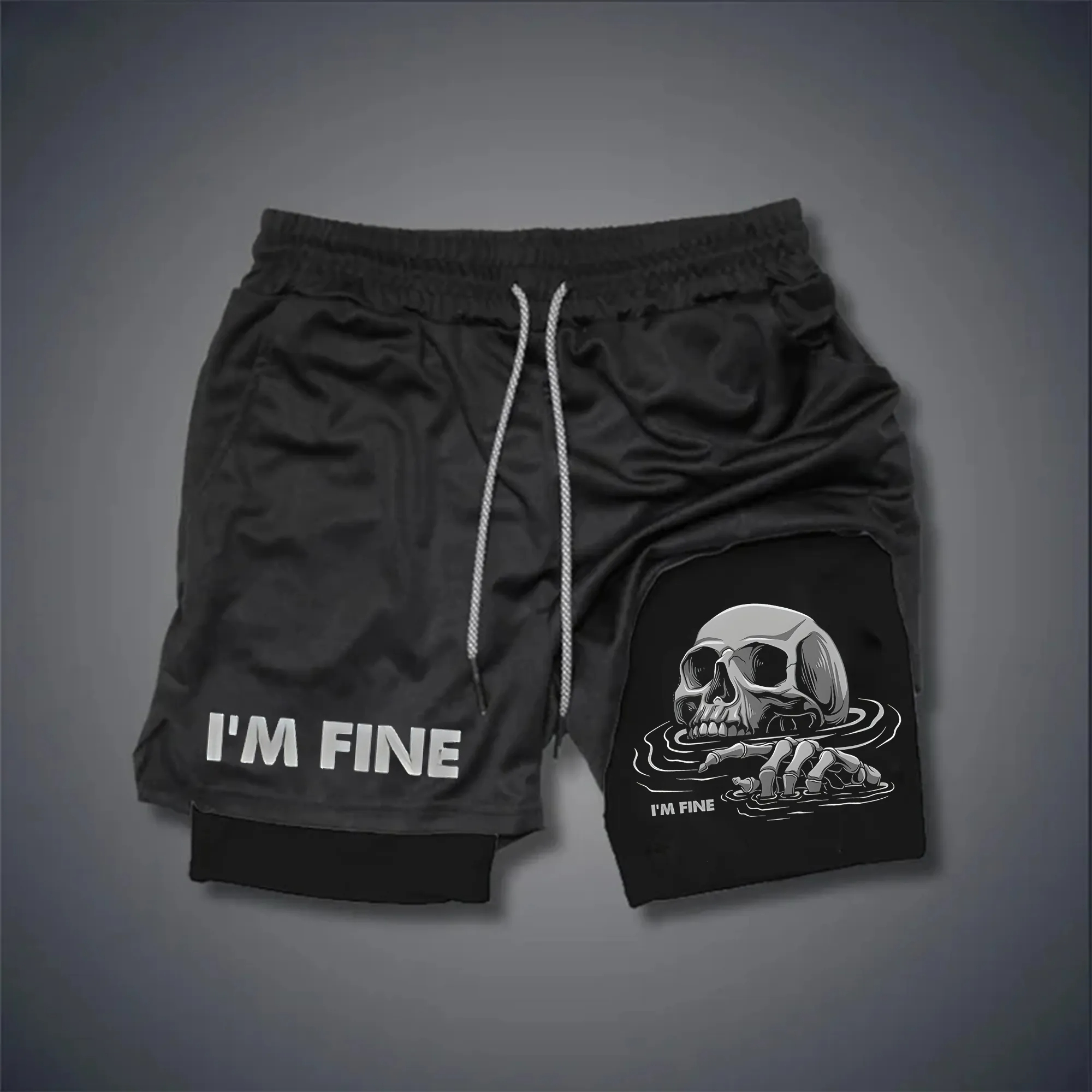 I'm Fine Print Men's Performance Shorts