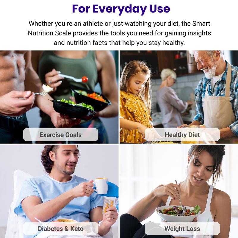 Al Smart Food Scale 19Holiday HaulNutrient Facts Auto Scan  Digital Calorie Counterfor Meal Prep & Fitness Compact StainlessDesign TikTokShopHoliday