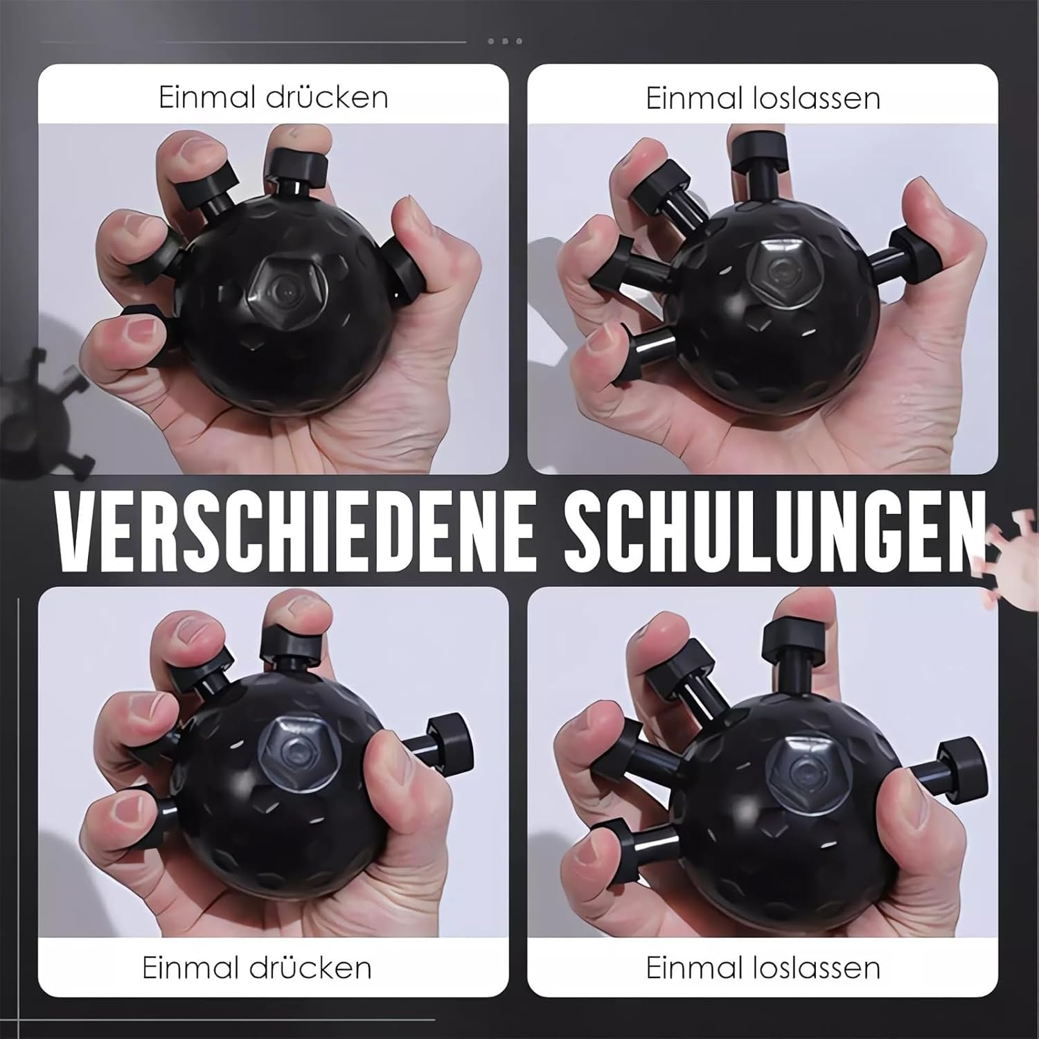 Arm Builder Forearm and Finger Grip Strengthening Ball, Exercise Balls for Wrist, Guitar and Finger Strengthening, Strength Trainer, Hand Squeezer