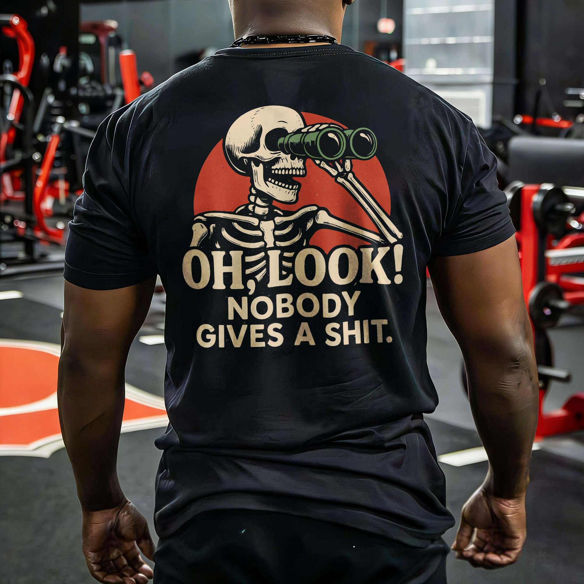 Oh Look Nobody Gives A Shit Printed Men's T-shirt