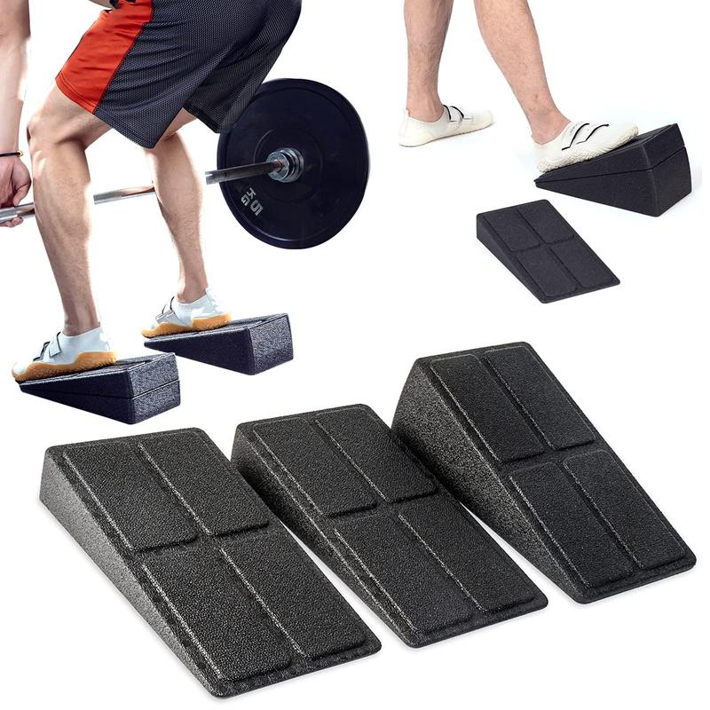 Squat Wedge Blocks, 3 Counts Non-slip Incline Boards, Foot Wedge Foam Incline Boards, Leg Extensions for Home Workouts, Calf Stretch, Heel Squats, Y