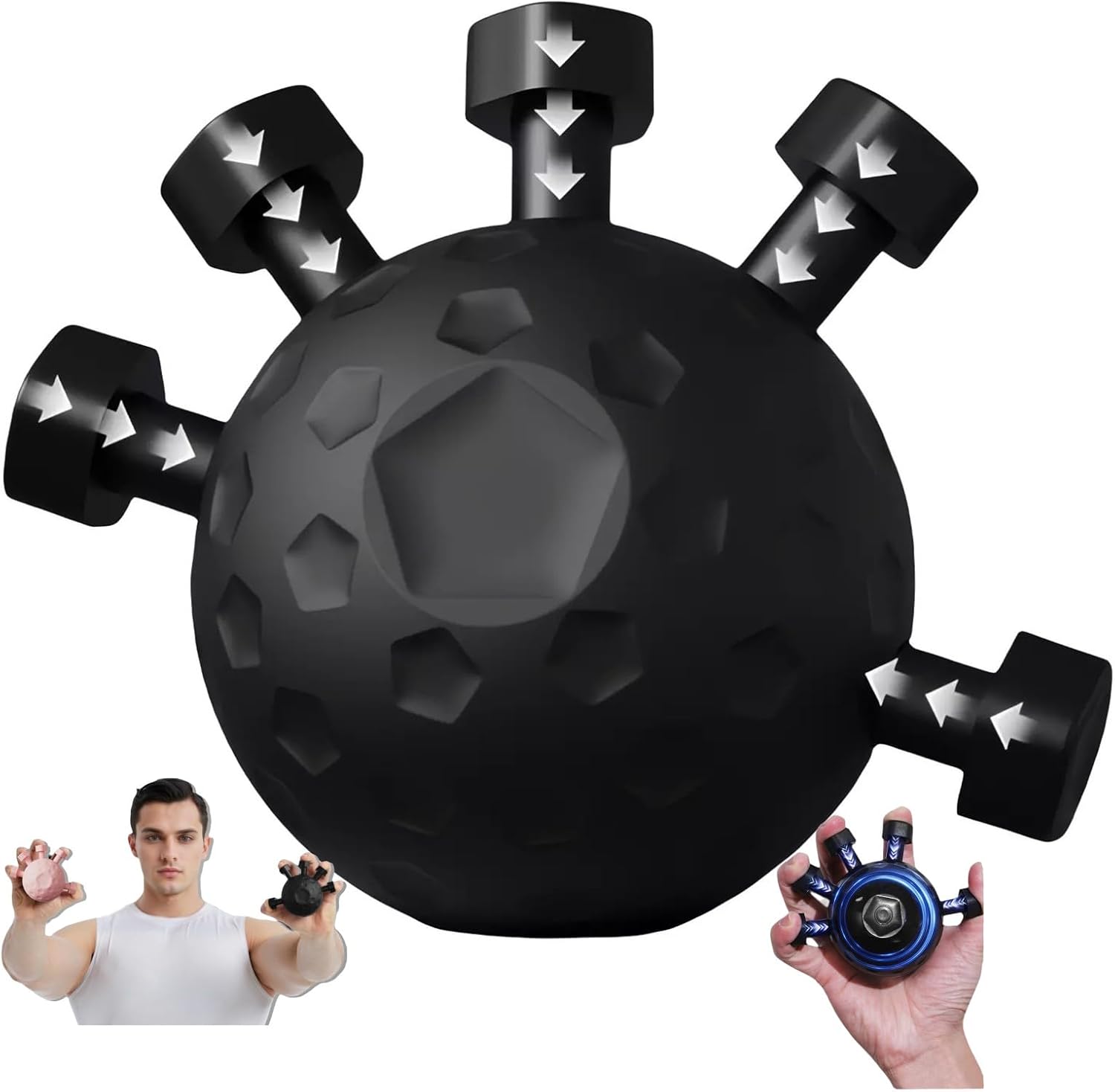 Arm Builder Forearm and Finger Grip Strengthening Ball, Exercise Balls for Wrist, Guitar and Finger Strengthening, Strength Trainer, Hand Squeezer