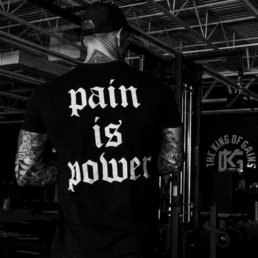 Pain Is Power Printed Men's T-shirt