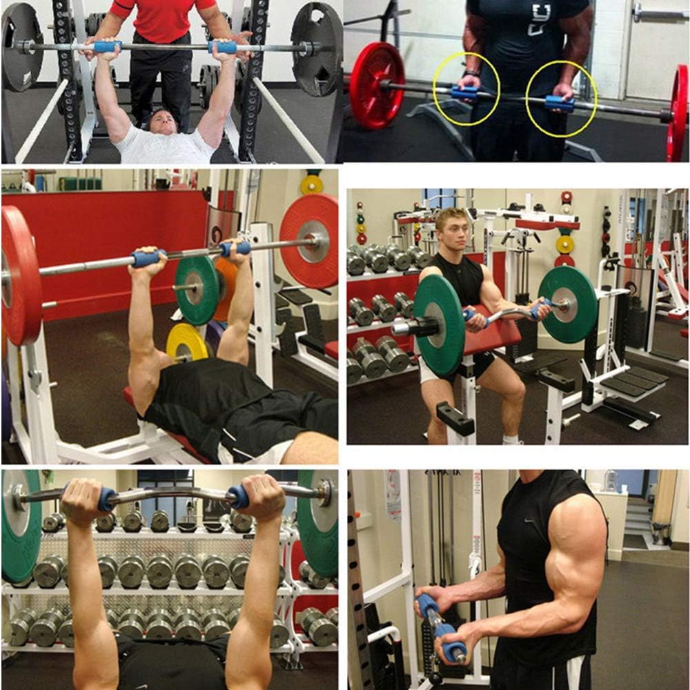 Grip - Mancuerna gruesa para levantamiento de pesas, mango de fitness, almohadilla protectora antideslizante de silicona