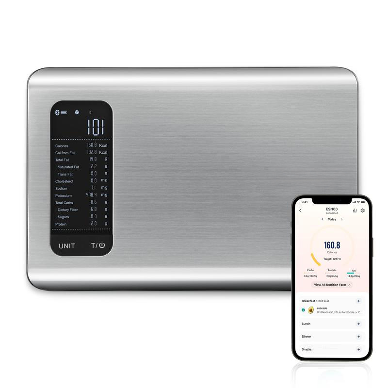 Al Smart Food Scale 19Holiday HaulNutrient Facts Auto Scan  Digital Calorie Counterfor Meal Prep & Fitness Compact StainlessDesign TikTokShopHoliday