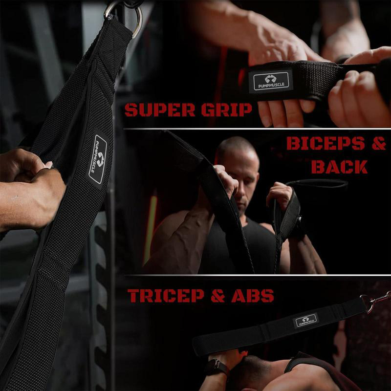 Tricep Rope Cable Attachments Rope for Gym, 1 Count Workout Rope Cable with 4 Anti-slip Handles, Exercise Gym Equipment for Home, Lifting Strap, Cal