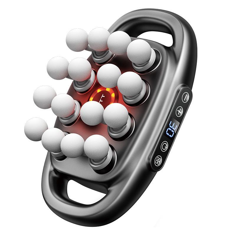 16 Head Massage Gun Deep Tissue with 30 Levels & 30 Modes,Deep Tissue Percussion Massager with 16 Massages Heads, Red Light Therapy, Quiet Muscle M