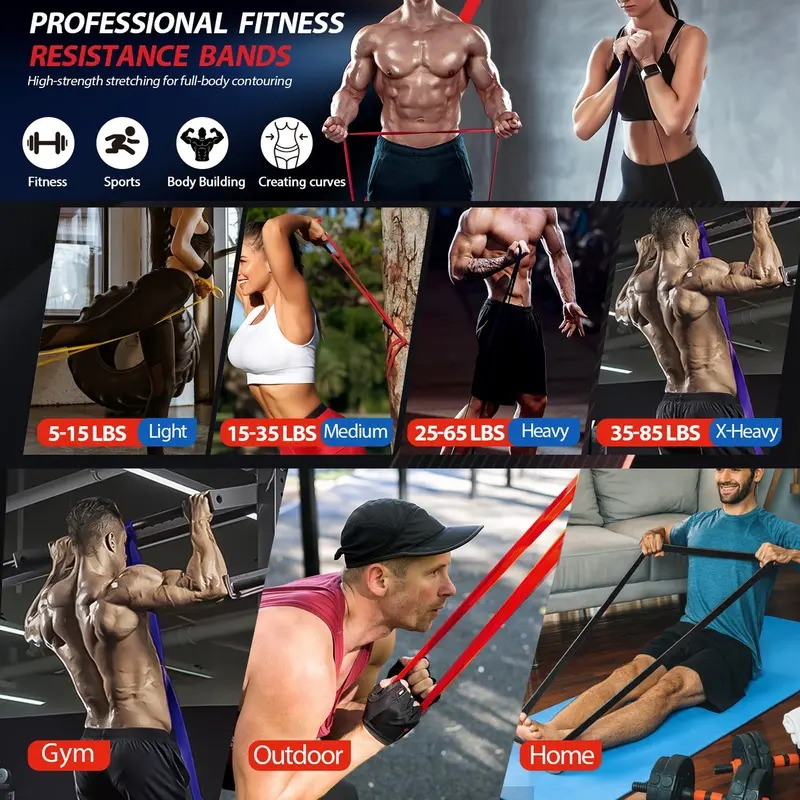 Tpe Resistance Band, Latex Resistance Band, Elastic Band, Fitness Belt, Pull-Up Band, Elastic Rope, Resistance Band