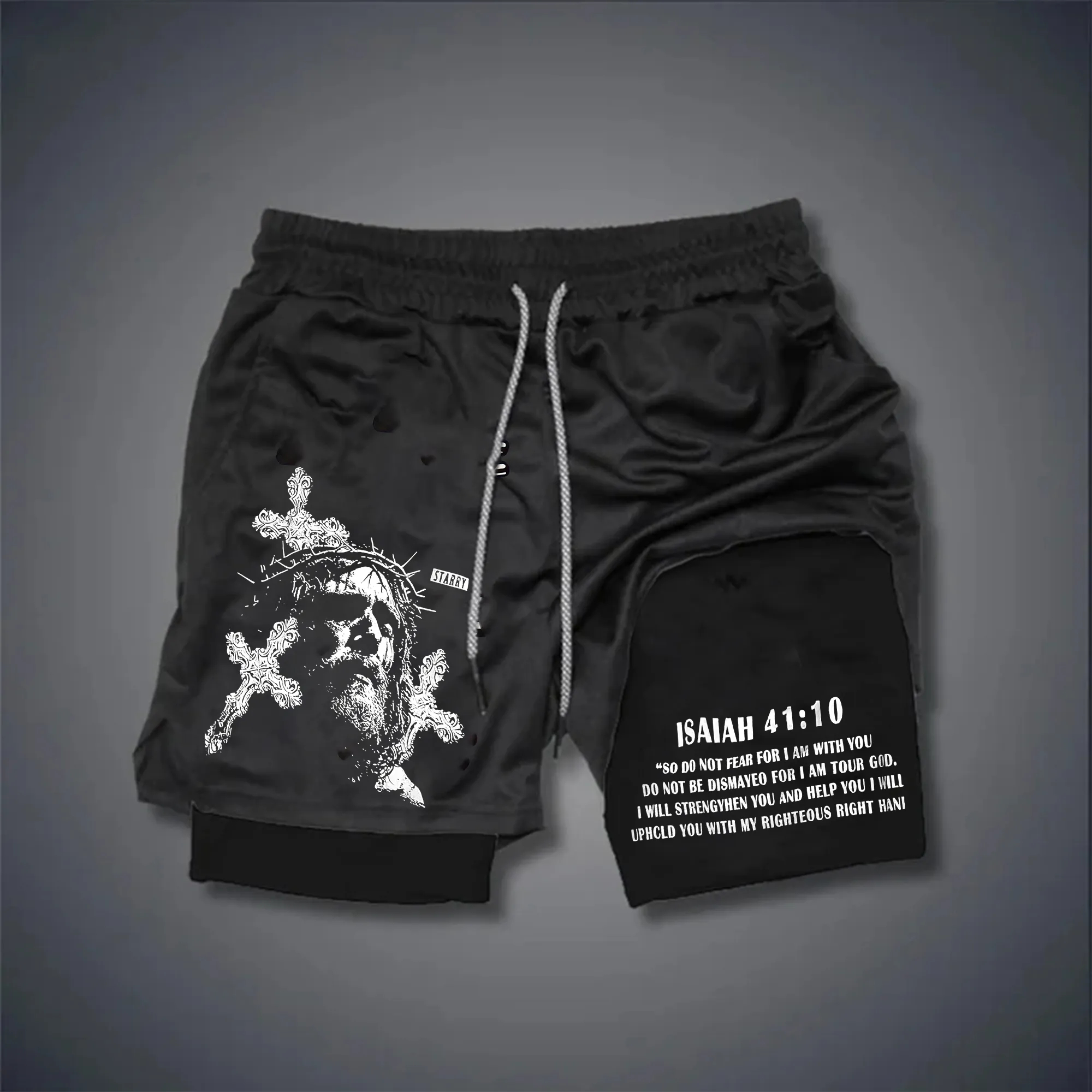 Isaiah 41:10 “Do Not Fear, I Am With You” Print Men's Performance Shorts