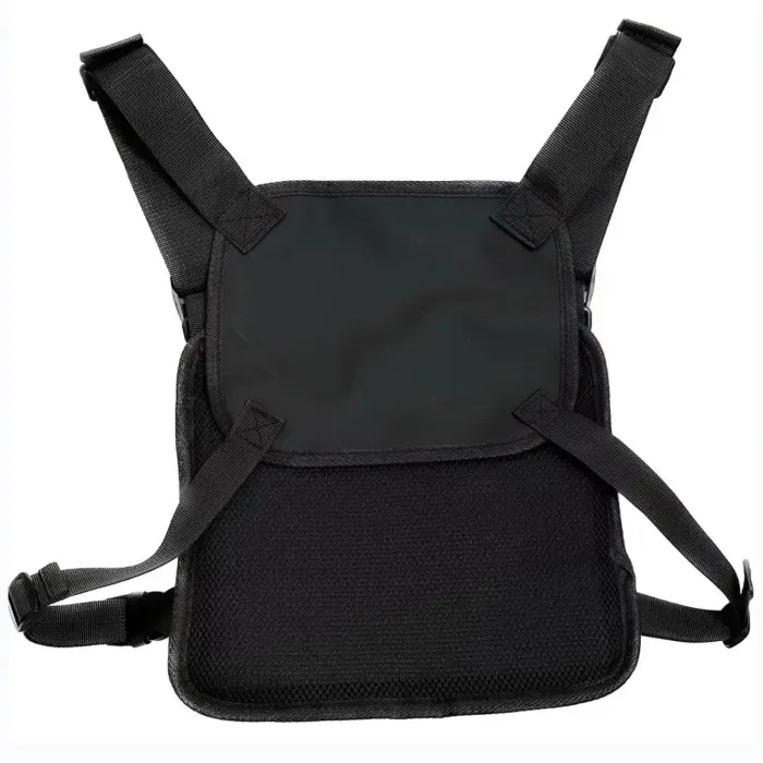 Adjustable Zipper Multi-functional Nylon Chest Bag, Sporty Vest Bag for Tennis Pickleball Outdoor Hiking Cycling Workouts, Gym Bag, Exercise Bags, B