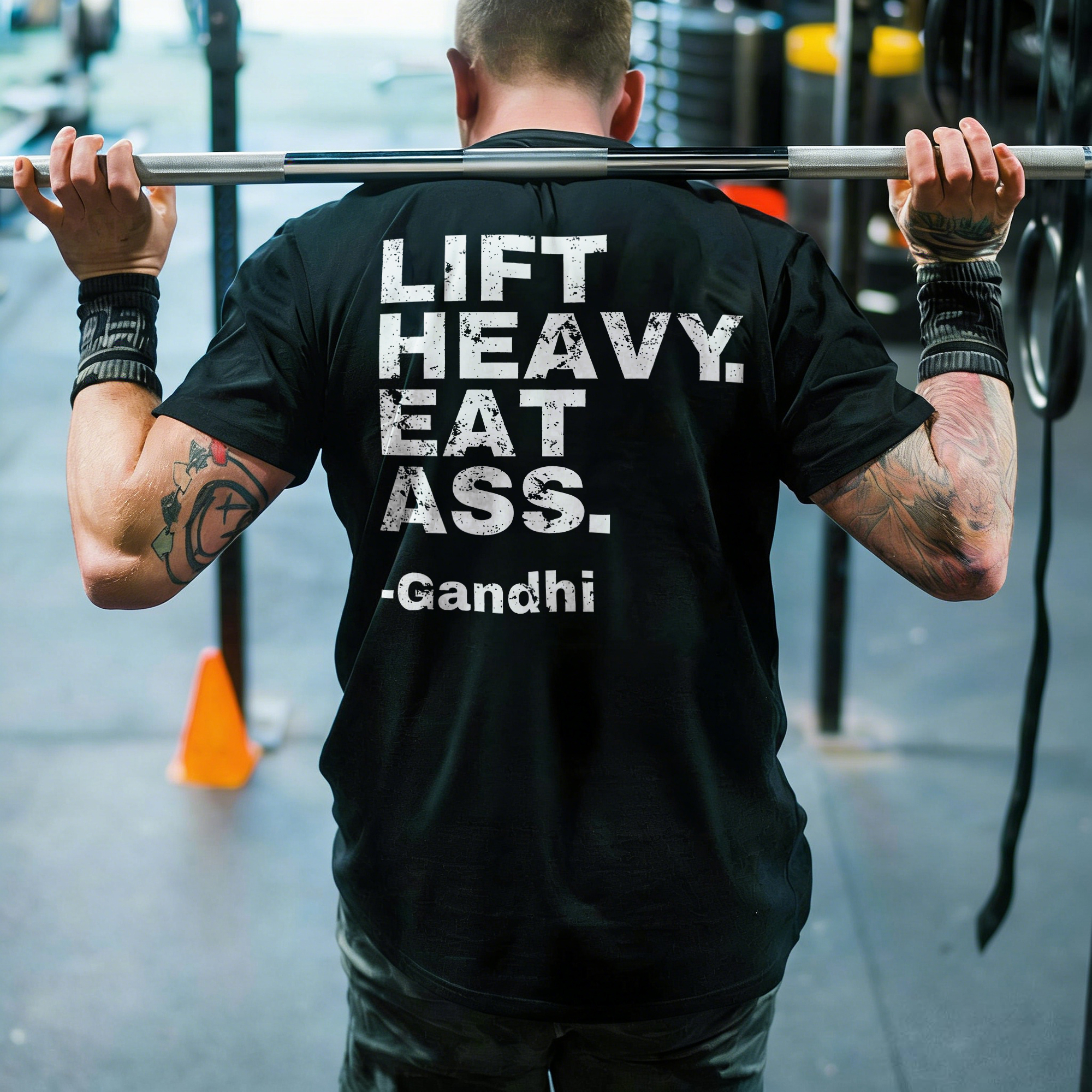 Lift Heavy  Eat Ass Printed Men's T-shirt