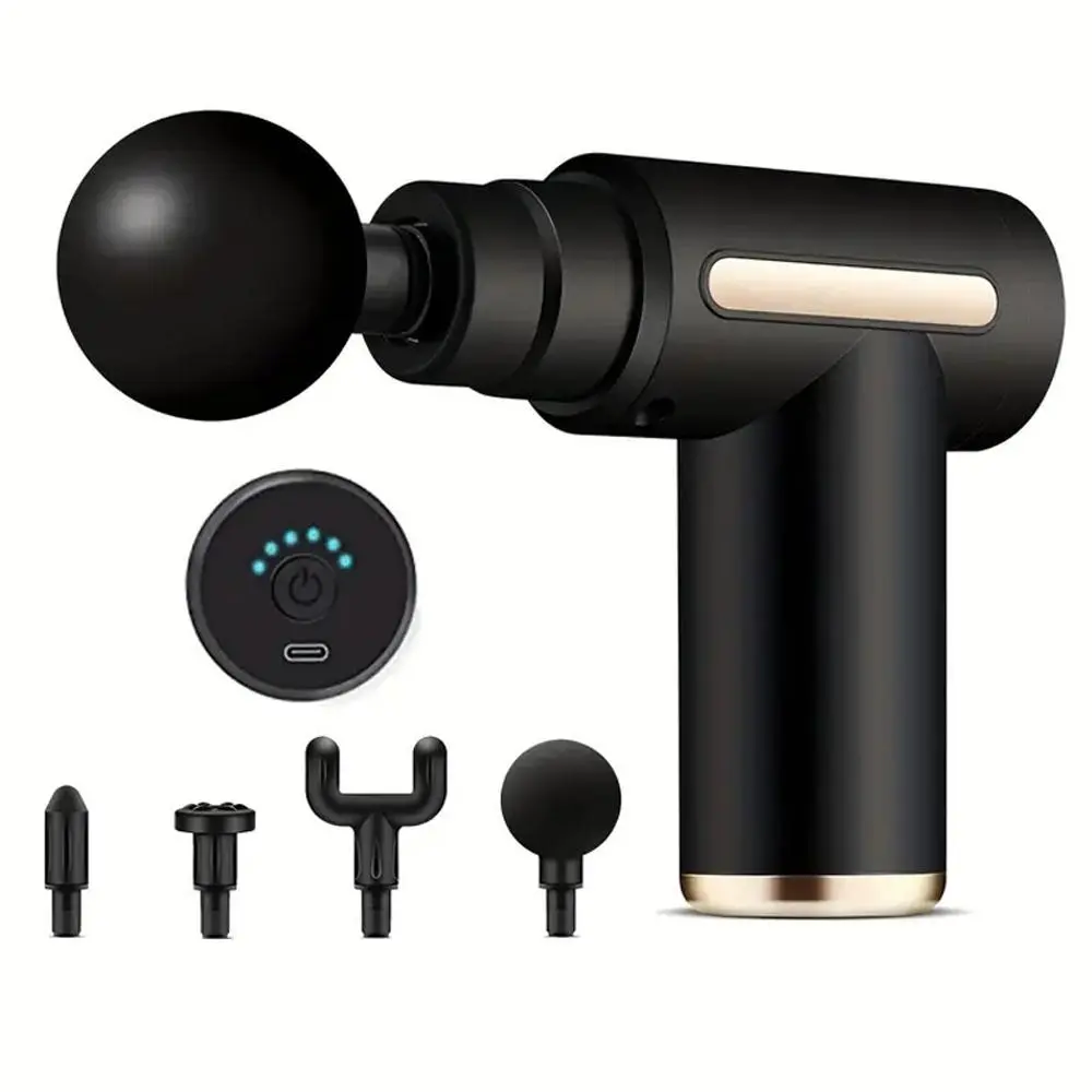 Electric Massage Machine, Including 4 Counts Replacement Heads, Portable Handheld Comfort Muscle Massage