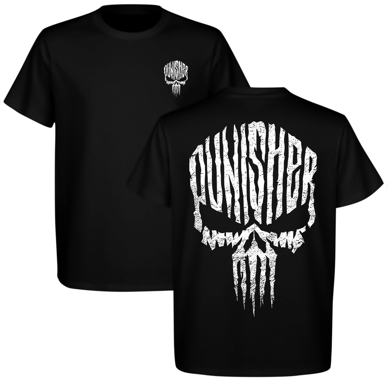 Punisher Skull Grunge Printed Men's T-shirt