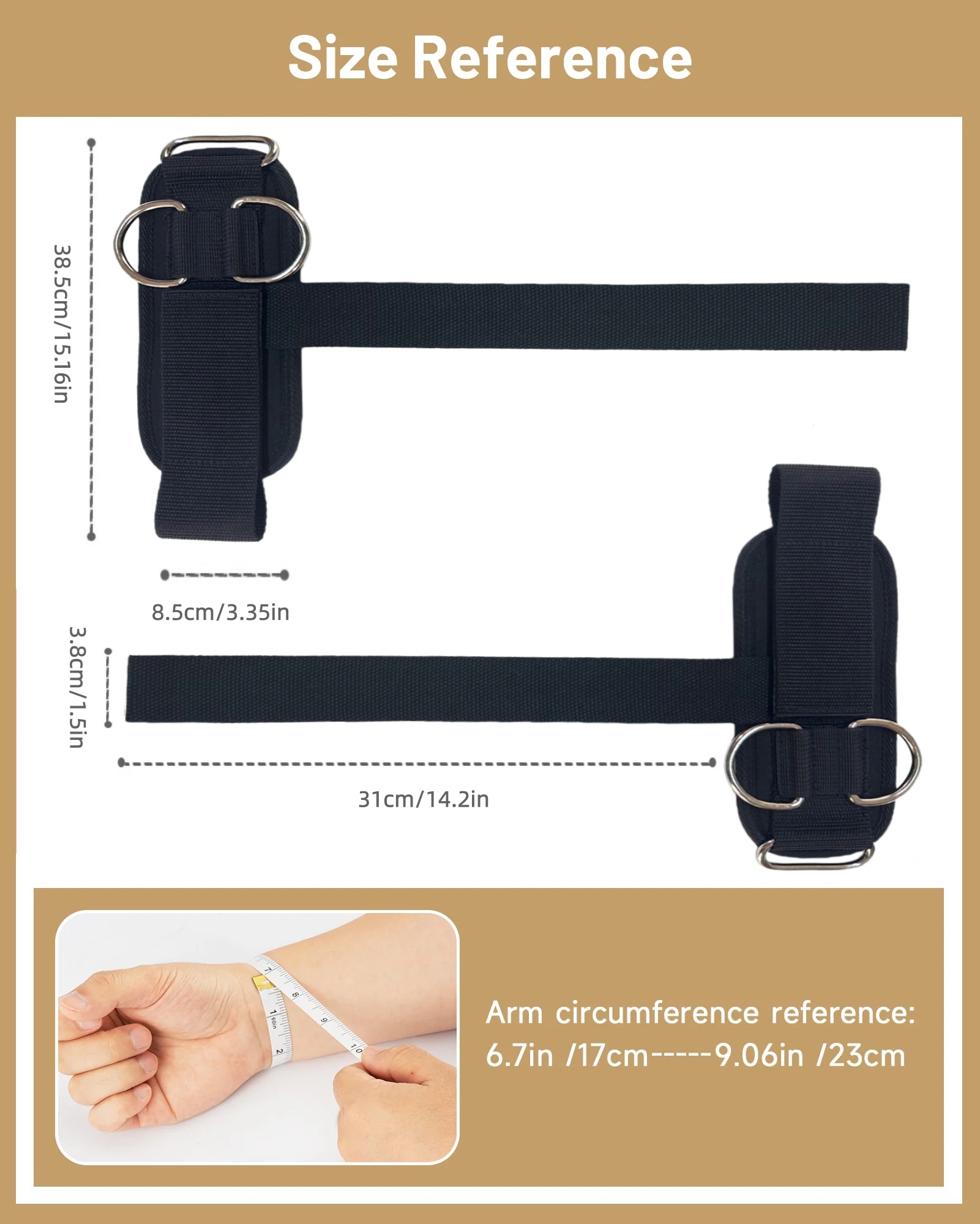 Non-Slip Weightlifting Wrist Straps – D-Ring Gym Lifting Straps with Cushioned Support