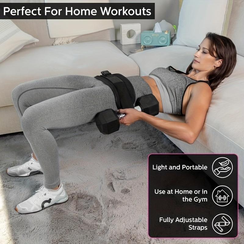 Hip Thrust Adjustable Resistance Weight Belt for Home Workouts, Kettlebell Training & Butt Shaping with Extra Cushioning and Adjustable Resistance