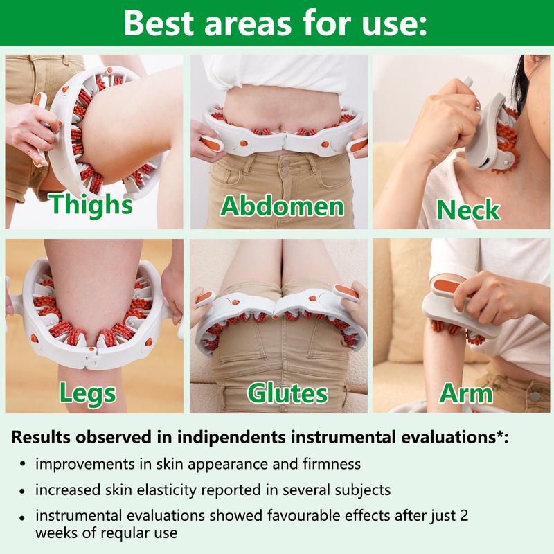 Soulyis Cellulite Manual Push-Pull Roller - Deep Tissue Pain Relief, Body Sculpting, Anti-Inflammation and Fast Recovery