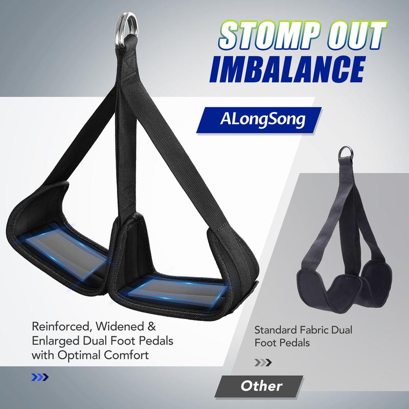 Alongsong Advanced Pull Up Assist Bands Set Heavy-duty 45x80lbs Resistance Adjustable Strap & Wide Footplate for Home Gym Outdoor Workout Strength T