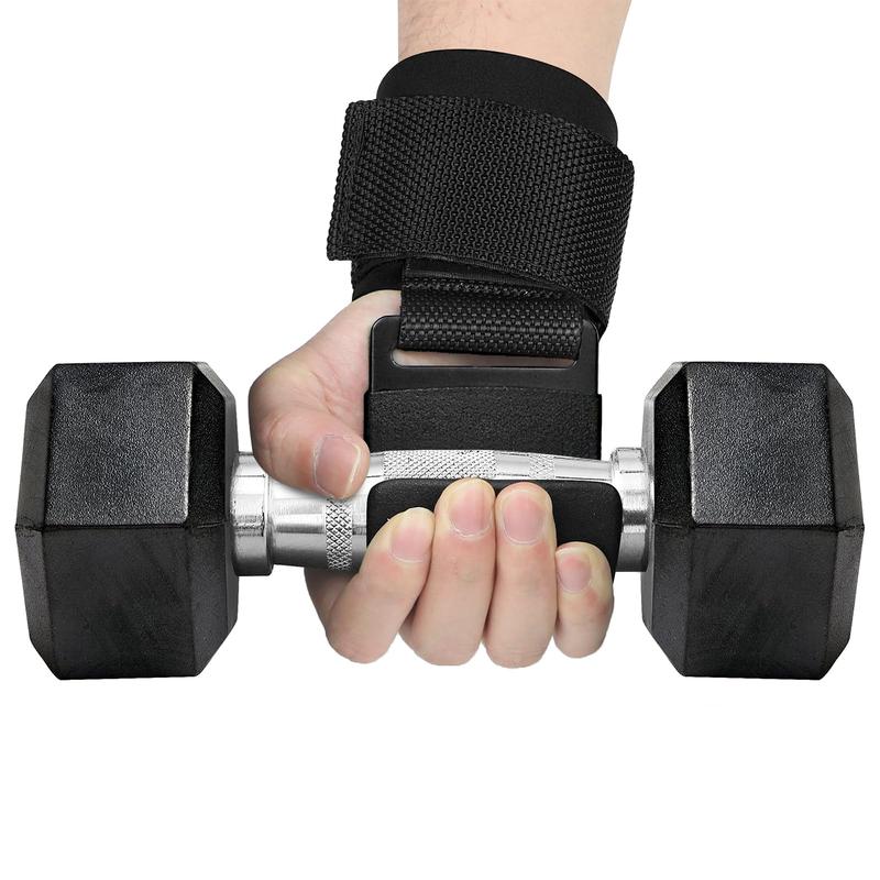 Heavy‑Duty Weight Lifting Hooks & Wrist Straps – Grip Support for Deadlifts, Pull‑Ups, Shrugs – Gym Essential for Men & Women