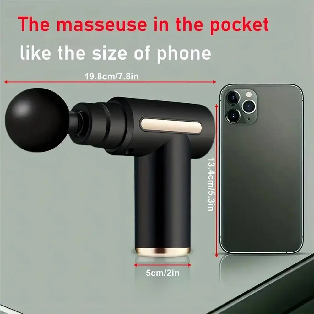 Electric Massage Machine, Including 4 Counts Replacement Heads, Portable Handheld Comfort Muscle Massage