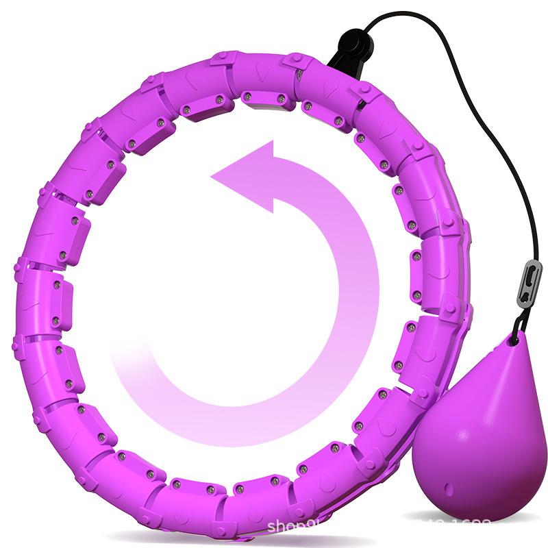 UK Seller K-MART Smart Weighted Hula Hoop - 24 Detachable Links, 360° Auto-Spinning Ball for Gymnastics, Massage