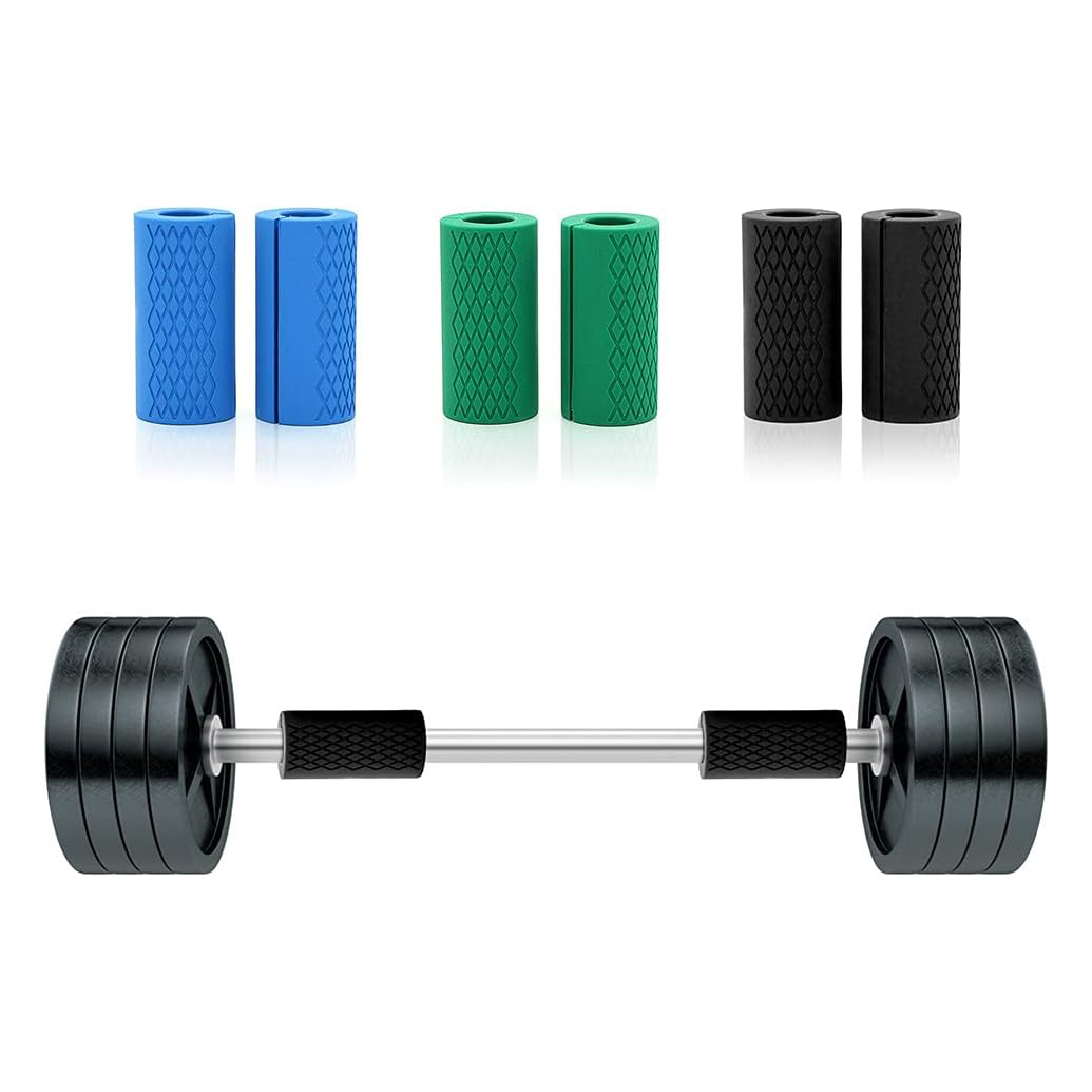 Grip - Mancuerna gruesa para levantamiento de pesas, mango de fitness, almohadilla protectora antideslizante de silicona