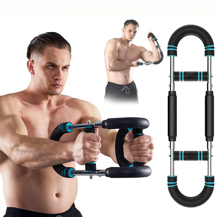 Arm Trainer,Adjustable Chest & Arm Workout Equipment, Power Twister Bar Hand Grip Strengthener for Men