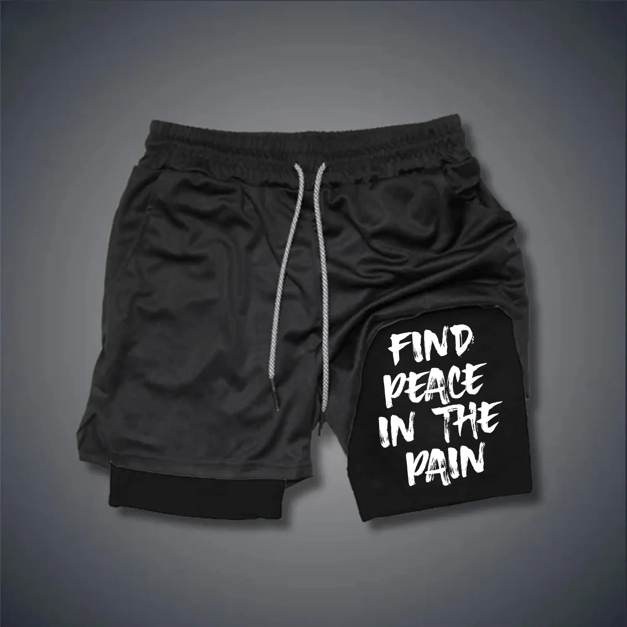Find Peace In The Pain Print Men's Performance Shorts