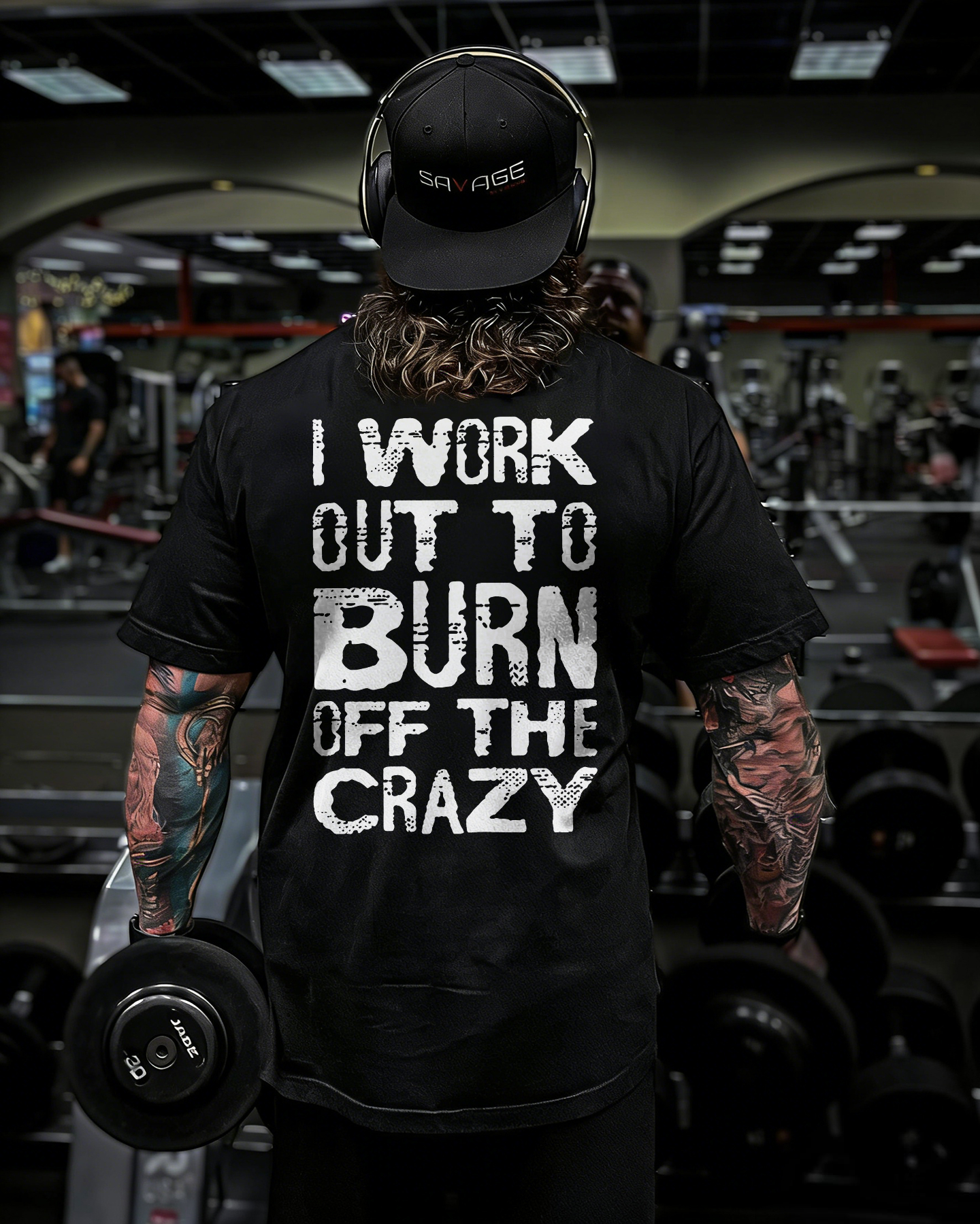 I Work Out To Burn Off The Crazy Printed Men's T-shirt