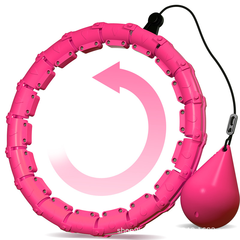 UK Seller K-MART Smart Weighted Hula Hoop - 24 Detachable Links, 360° Auto-Spinning Ball for Gymnastics, Massage