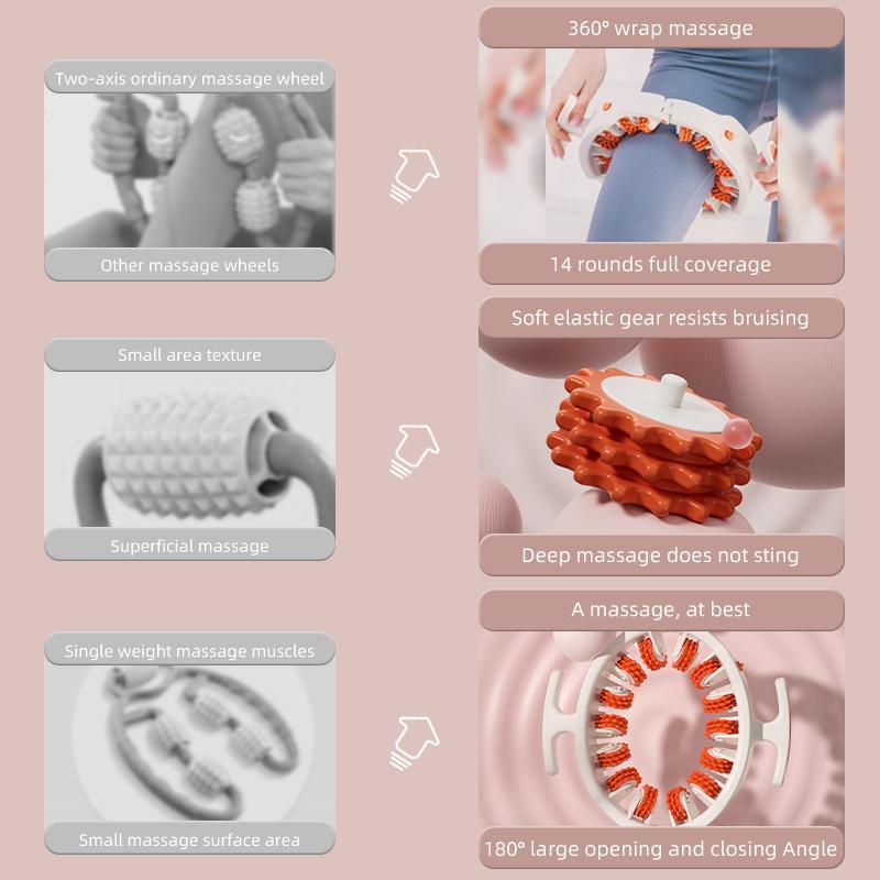 Soulyis Cellulite Manual Push-Pull Roller - Deep Tissue Pain Relief, Body Sculpting, Anti-Inflammation and Fast Recovery