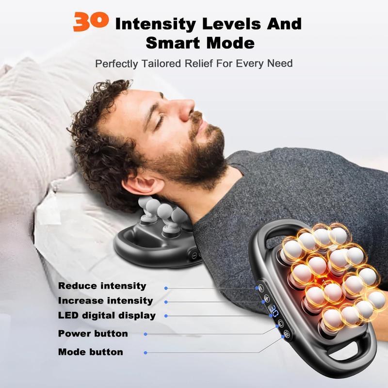 16 Head Massage Gun Deep Tissue with 30 Levels & 30 Modes,Deep Tissue Percussion Massager with 16 Massages Heads, Red Light Therapy, Quiet Muscle M