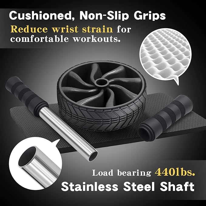 Exercise Fitness Abdominal Core Toner Workout Single Ab Roller Wheel