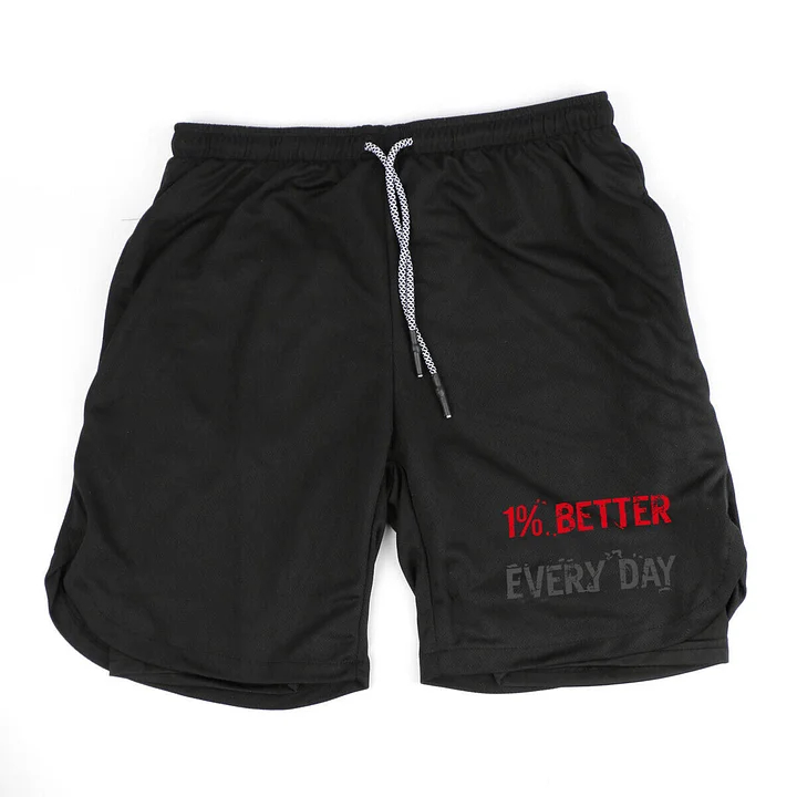 1% Better Every Day Print Men's Performance Shorts