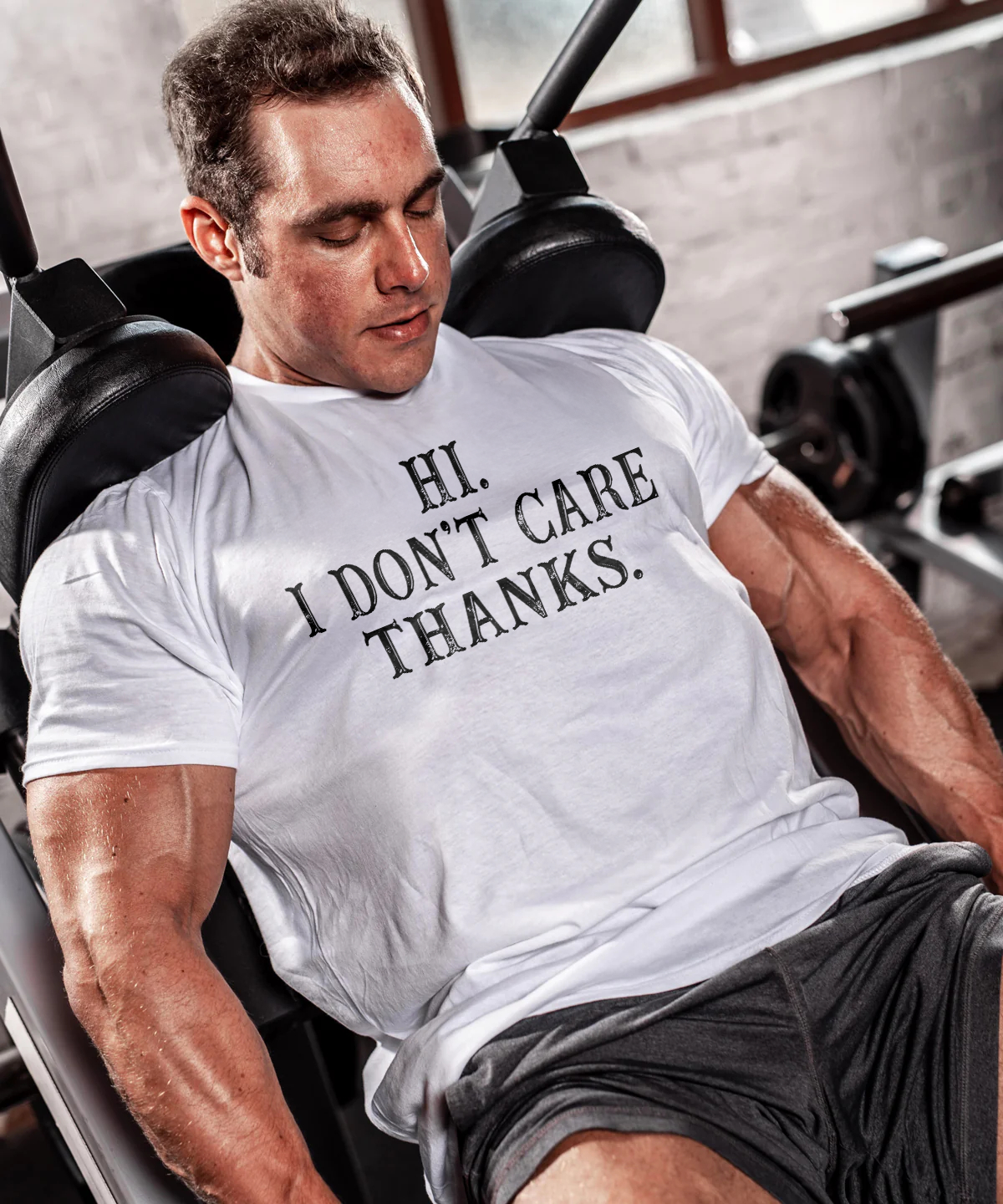 Hi. I Don't Care Thanks. Printed Men's T-shirt