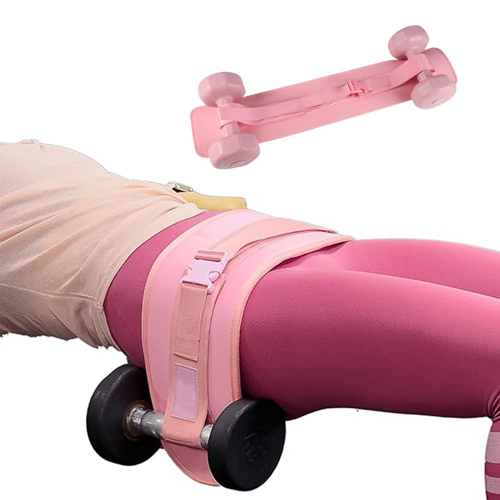 Hip Thrust Adjustable Resistance Weight Belt for Home Workouts, Kettlebell Training & Butt Shaping with Extra Cushioning and Adjustable Resistance