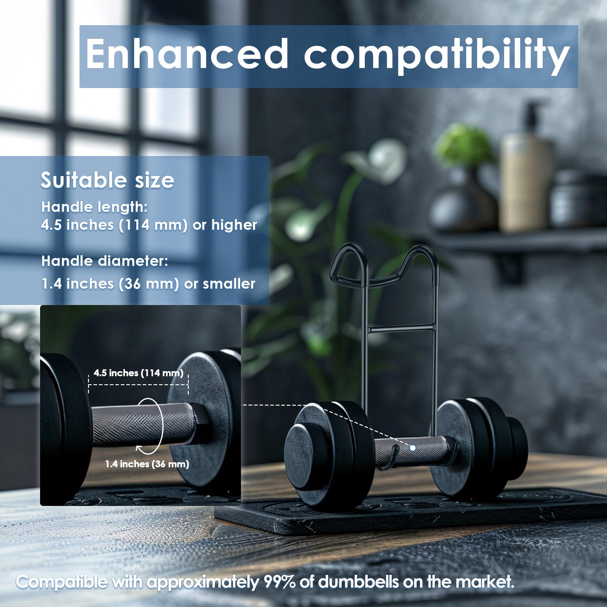 Dumbbell hooks, pack of 2 upgraded 250lb heavy-duty accessories for bench press, chest and shoulder workouts, safety hooks with straps for