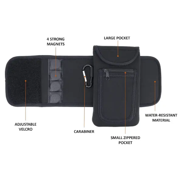 Bottle Phone Pouch｜Magnetic Hands-Free · Fits 12-40oz Sports Bottles · Non-Slip Silicone