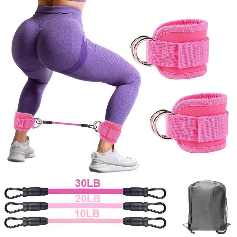 Resistance Bands, 5-Pack Ankle Band Set for Leg and Hip Training – TPE Material Band for Women Men