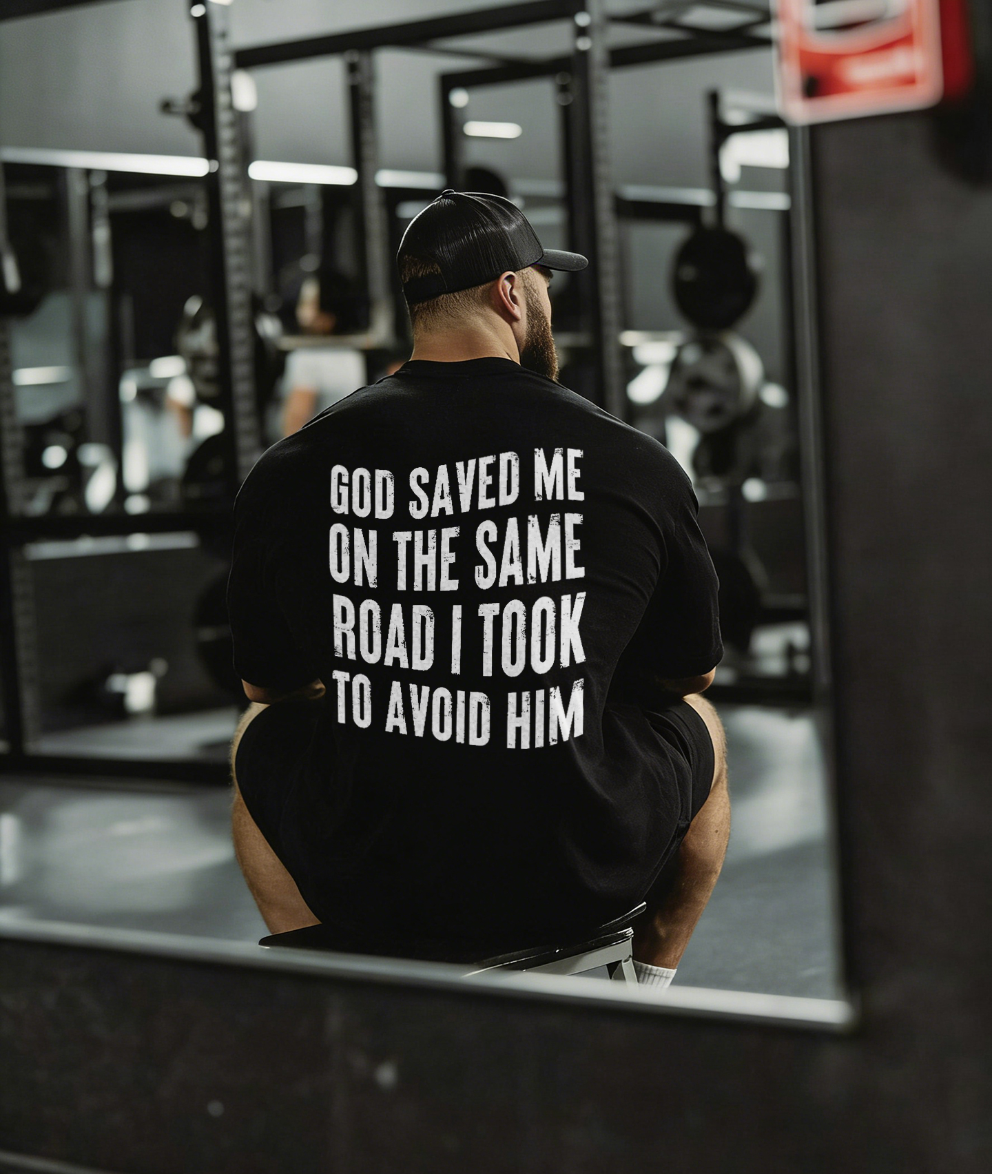 God Saved Me On The Same Road I Took To Avoid Him Printed Men's T-shirt