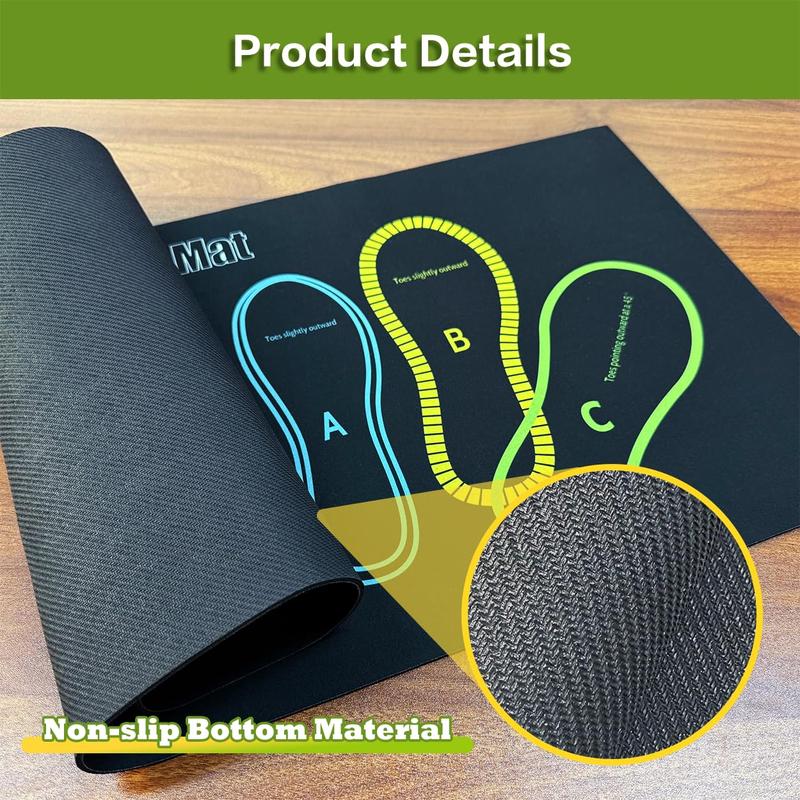 Exercise Mat Perfect for Squats, Leg and Ab Workouts, Squat guide mat, Squat Step Position, Squat Mat Knee Mat Lightweight and Portable for Men and