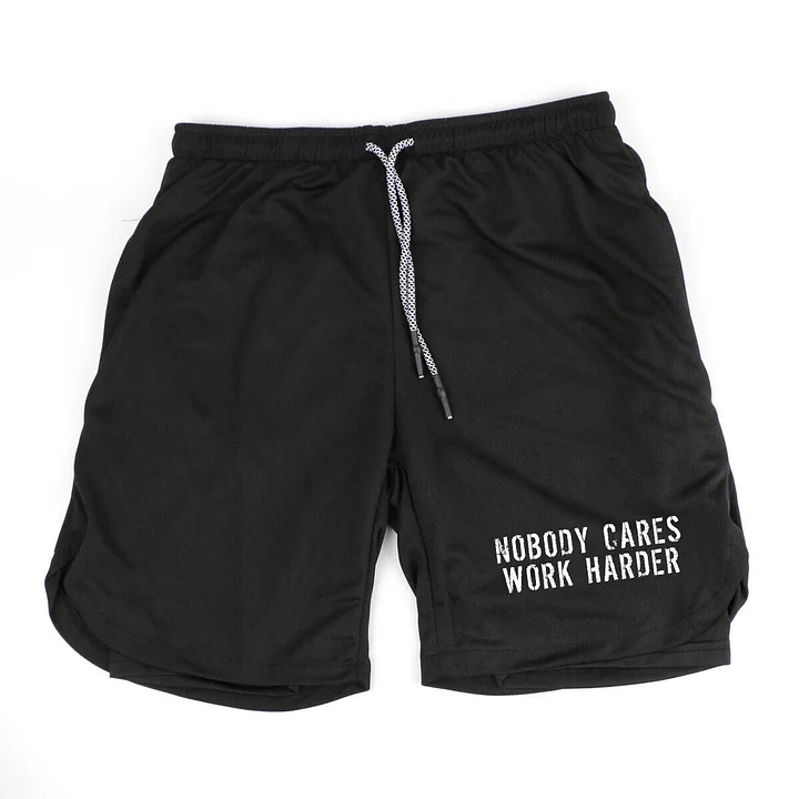 Nobody Cares Work Harder Print Men's Performance Shorts