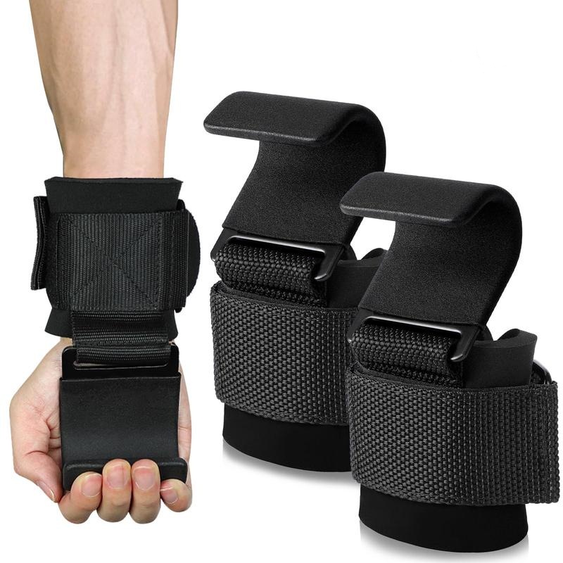 Heavy‑Duty Weight Lifting Hooks & Wrist Straps – Grip Support for Deadlifts, Pull‑Ups, Shrugs – Gym Essential for Men & Women