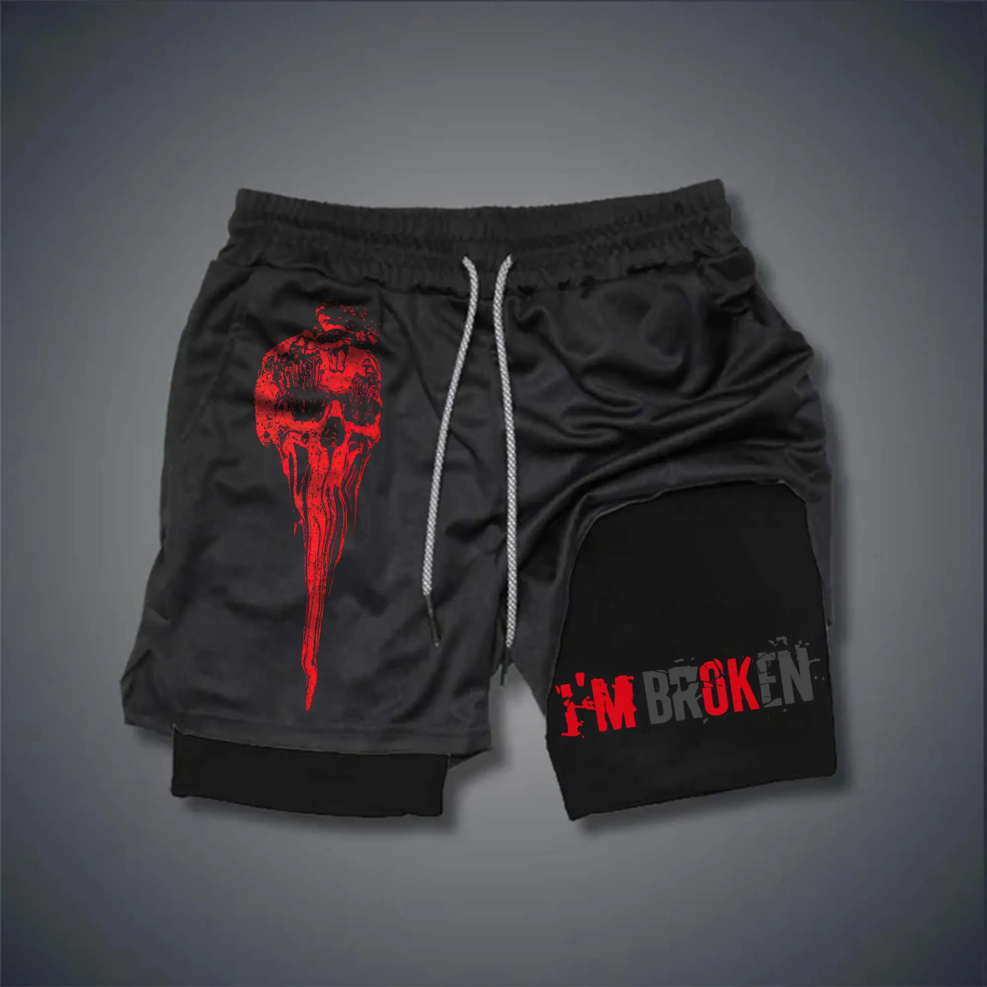 I'm Broken Print Men's Performance Shorts