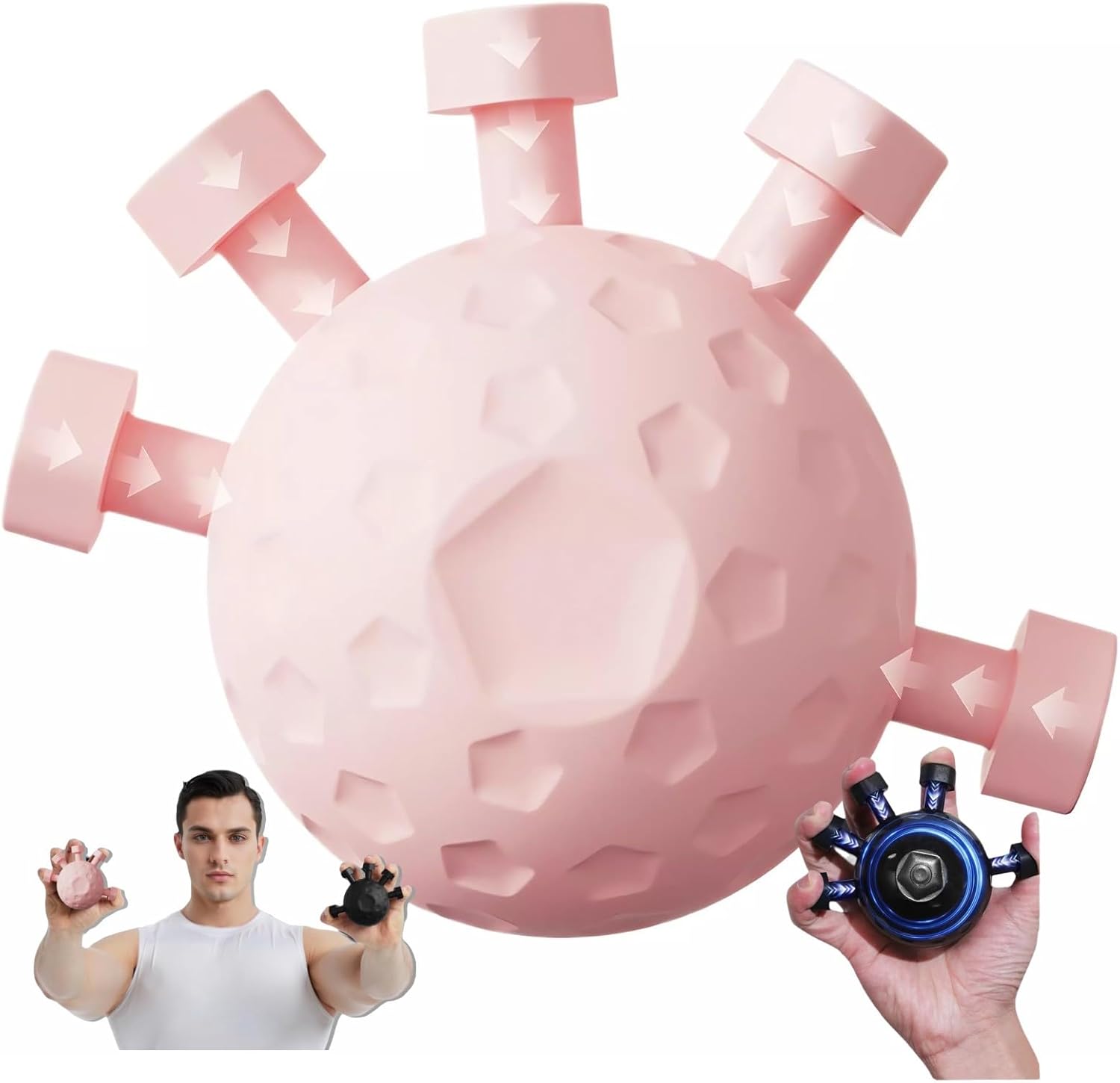 Arm Builder Forearm and Finger Grip Strengthening Ball, Exercise Balls for Wrist, Guitar and Finger Strengthening, Strength Trainer, Hand Squeezer