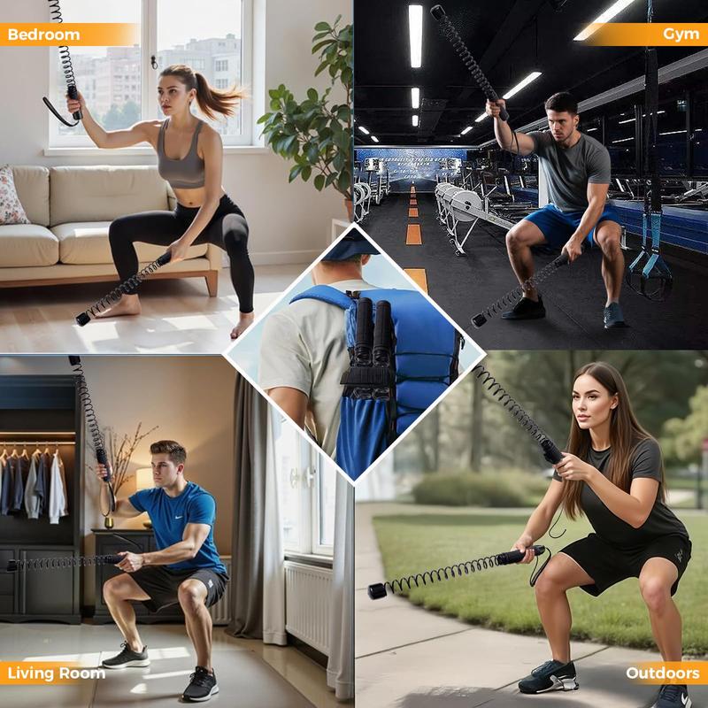 Ropeless Battle Ropes for Home Gym - Cordless Training Rope Fitness Equipment for Men & Women