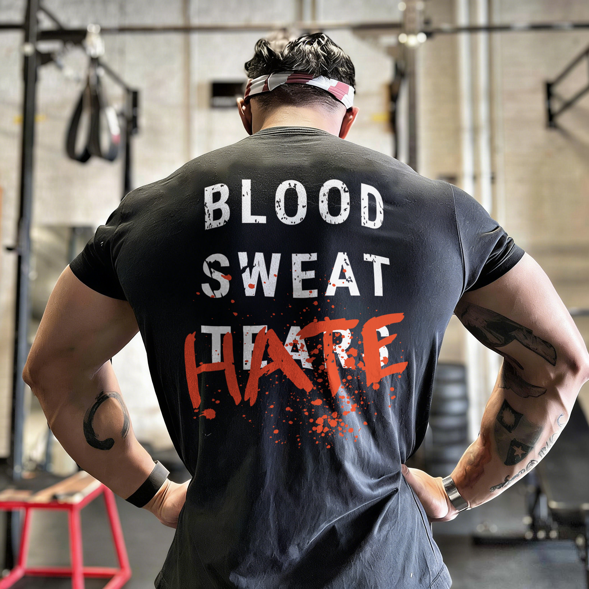 Blood Sweat Hate Printed Men's T-shirt