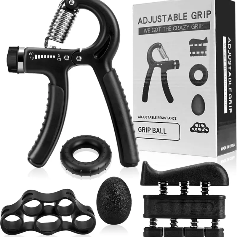 Hand Grip Strengthener Kit 5 Pack Forearm Grip Adjustable Resistance Hand Gripper, gripper ,forearm veins,Finger Exerciser