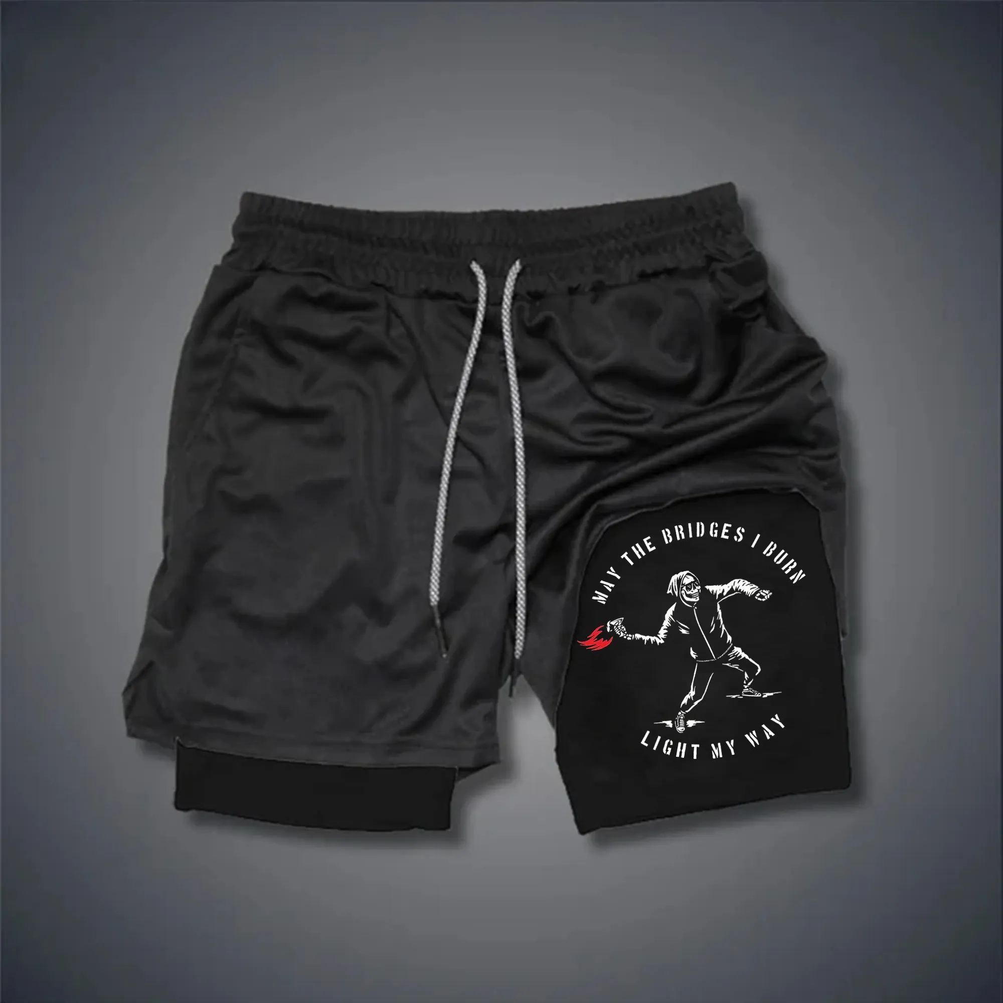May The Bridges I Burn Light My Way Print Men's Performance Shorts